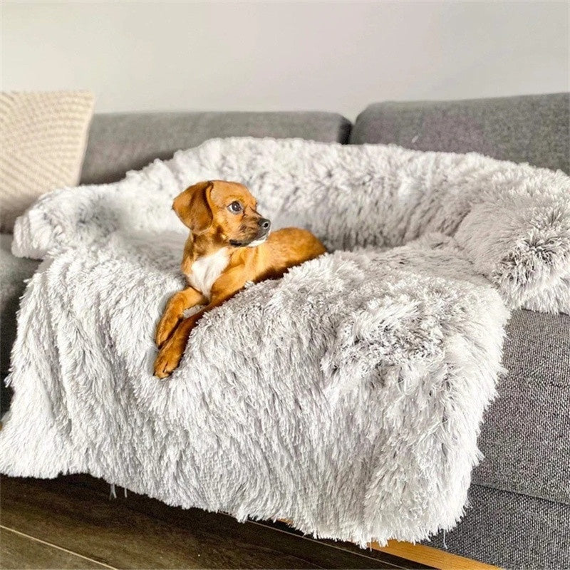 SnuggleNest Calming Plush Pet Bed